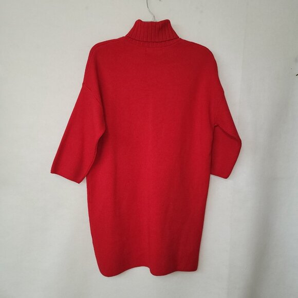 Pomander Place Vivianne Dress Womens S Red‎ Shimmer Turtleneck 3/4 Sleeve Mini - Picture 6 of 13